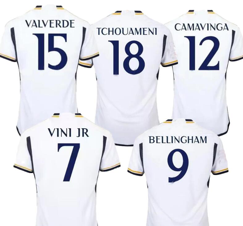 

7 VINI JR. 23-24 Thai Quality Soccer Jerseys 9 Benzema 8 Kroos 22 ISCO Nacho 6 Custom kingcaps sports jerseys Discount Cheap Vini Jr. Brahim Bellingham 5 Bellingham, 22-23 away purple