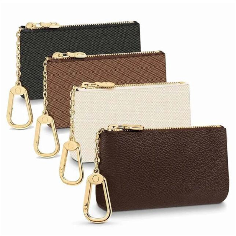 

2023 Womens Men women Key Wallets Designer Fashion Change purse Coin Purse Card Holder genuine leather zipper Bag Accessoires M62650, Brown grid