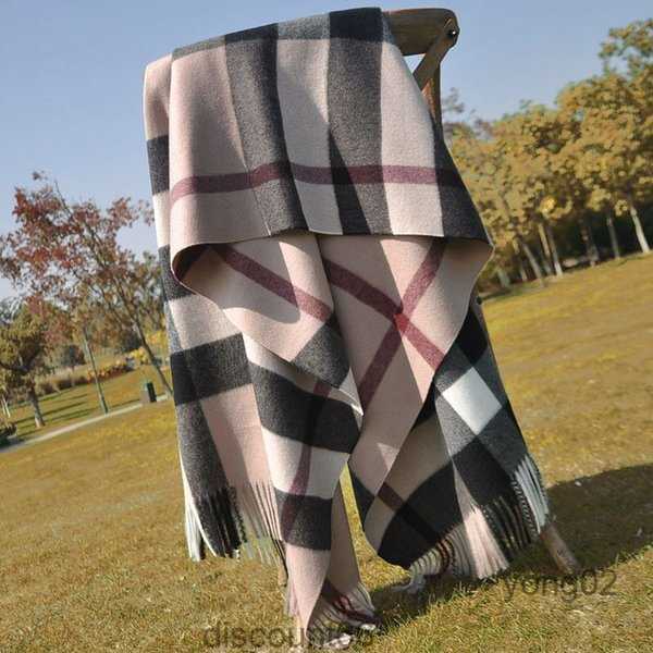 

High Quality 100% Cashmere Scarf Fashion Classic Plaid Printed Ultra Soft Thermal 190*70cmCPU3P812