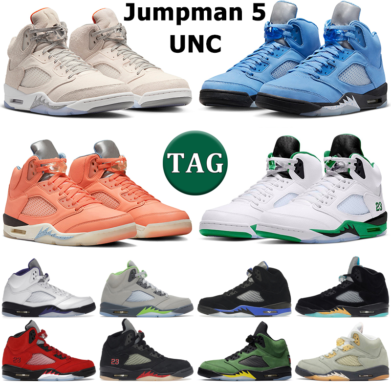 

Jumpman 5 men basketball shoes 5s Craft Light Orewood Brown UNC Racer University Blue Lucky Green Bean Crimson Bliss Aqua Sail mens trainers outdoor sports sneakers, 26
