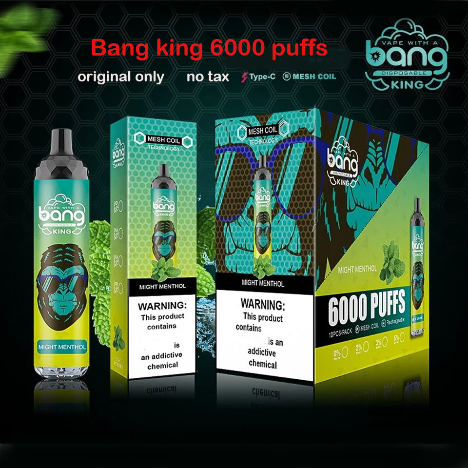 

Bang mesh coil 6000 Puffs bang king 6000puff Disposable E cigarettes 850mAh Rechargeable Battery Vaporizer 14ml Pre Filled Mesh Coil Pods Cartridge vape vs puff 2800, Tell us your flavors