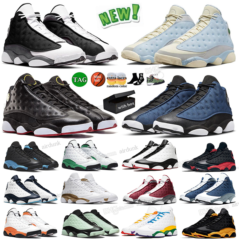 

With box Jumpman 13 men Retro Basketball Shoes 13s UNC French Brave Blue Del Sol Obsidian Court Purple Red Flint Playoffs Black Cat Hyper Royal women trainers sneakers, 16