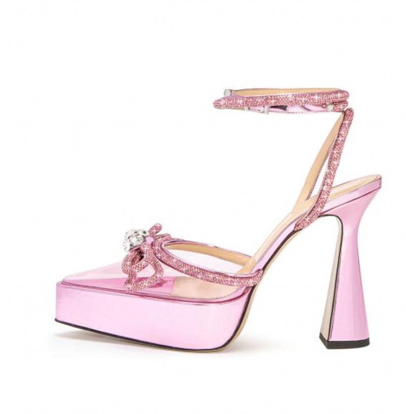 

2023 Summer Platform Sandals Bow tie Crystal Bow tie Gladiators Womens Pumps