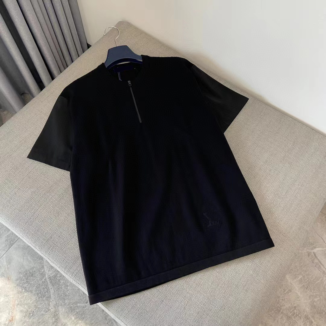 

Men's Plus Tees & Polos Round neck embroidered and printed polar style summer wear with street pure cotton 1wwfr