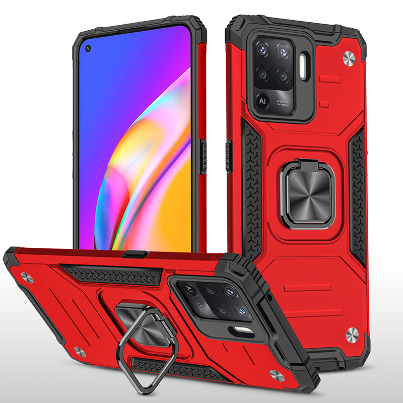 

Heavy Duty Shockproof Phone Cases For OPPO A15 A31 A36 A52 A54 A72 A73 A92 A93 A94 Realem 6 C11 C15 Full Protective Kickstand Magnetic Cellphone Case, Black