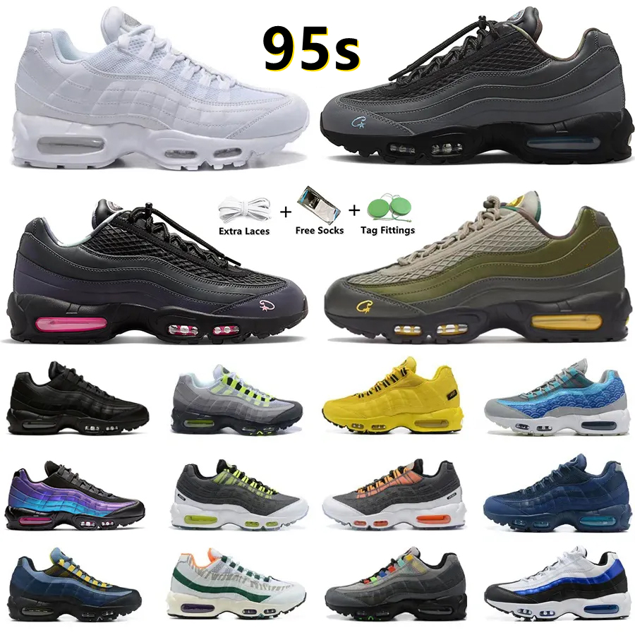 

corteiz 95s Men Women Running Shoes Sneaker 95 x Aegean Storm Sequoia Pink Beam Triple Black White Obsidian Neon Laser Fuchsia Greedy 3.0 Trainers Sports Sneakers, Color#19
