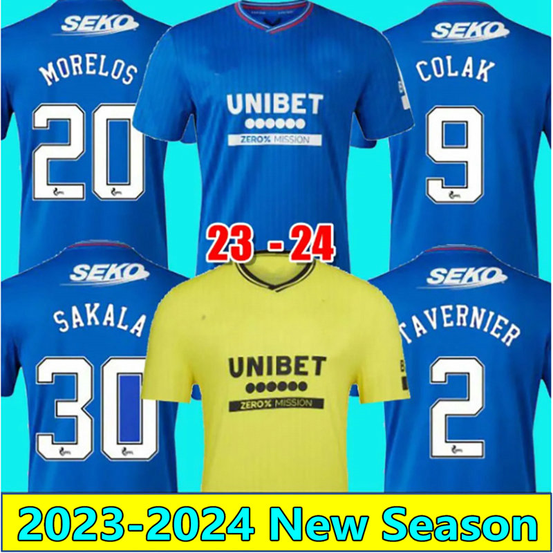 

23 24 HAGI RanGErs Soccer Jerseys 2023 2024 GOLDSON MORELOS Football Shirt Home Away DAVIS COLAK TAVERNIER KENT maillots de futol LUNDSTRAM MATONDO men kids uniforms, 23-24 home