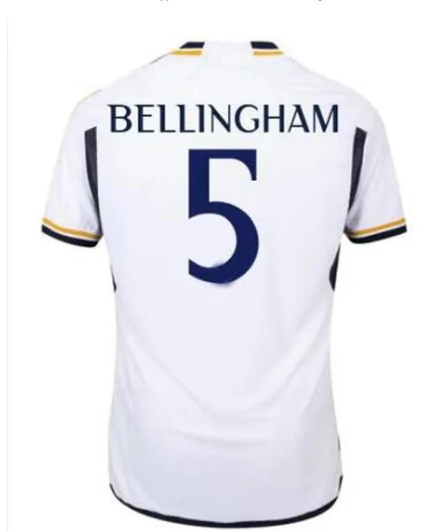 

23-24 Home Soccer Jerseys 5 Bellingham Vini Jr. Courtois Alaba Tchouameni Kroos Camavinga Customized Brahim Football Tops Thai Quality Yakuda store Custom, 23-24 yellow