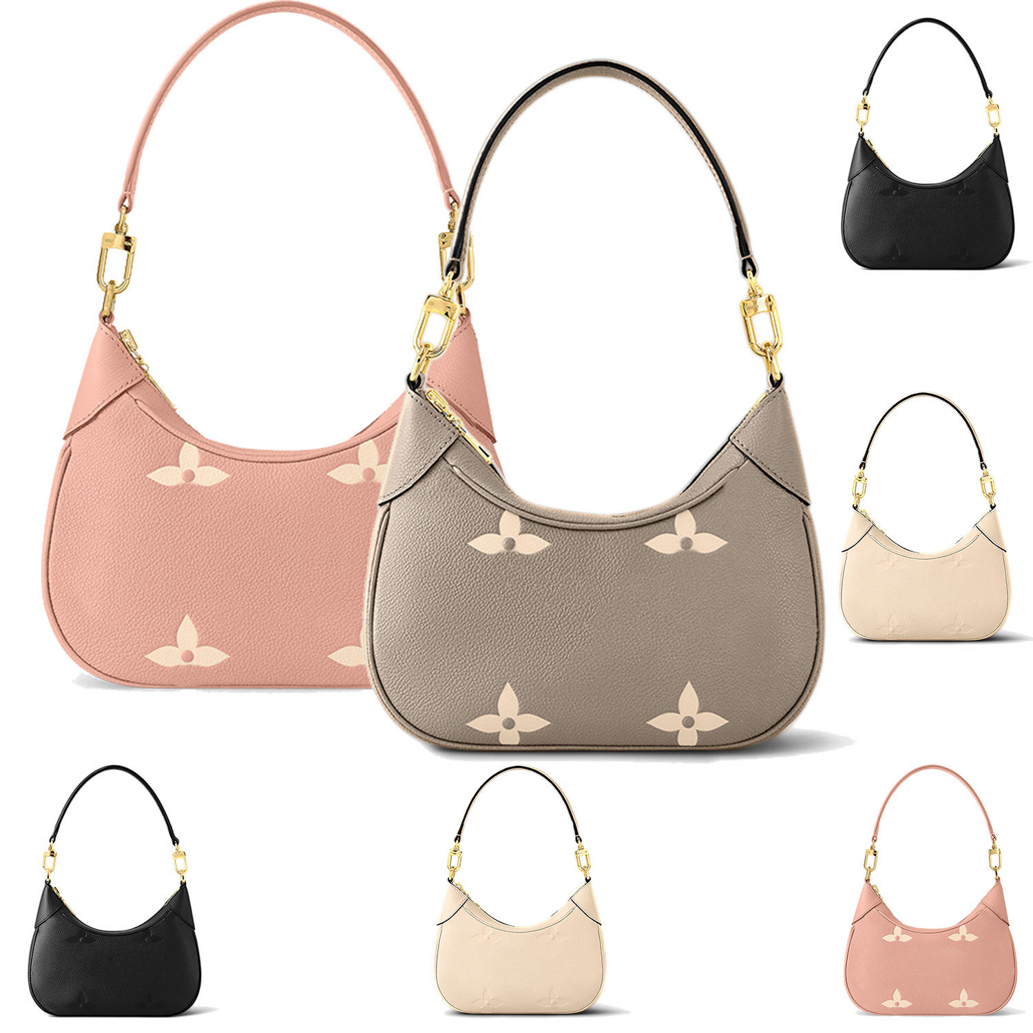

Womens fashion white Leather bagatelle shoulder bag M46002 M46112 Luxury tote handbags clutch embossed chain bags Mens designer gym cross body satchel underarm bag