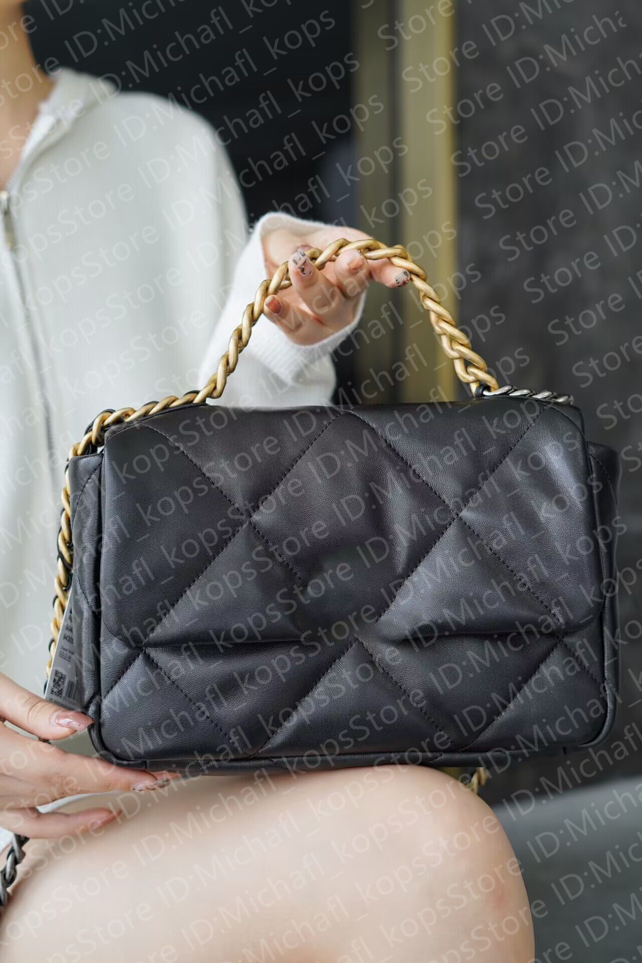 

10A top quality 19 large handbag luxury clutch leather tote bags 30cm woman chain shoulder bag classic fashion crossbody designer bags purse with box