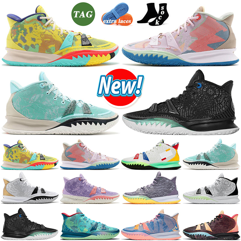 

Kyrie 7 mens basketball shoes 1 World 1 People Visions Copa BK Black Metallic Daughters Daybreak Expressions Special FX men kyries trainers sports sneakers, #6