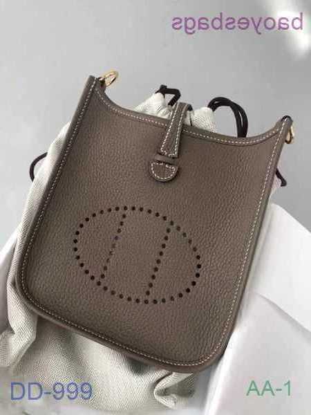 

Designer Bag 2023 Evelynbag h Tote Family Mini Crossbody Top Layer Cowhide Litchi Pattern Bucket Bags Women's 437z 1 With Logo NEHG