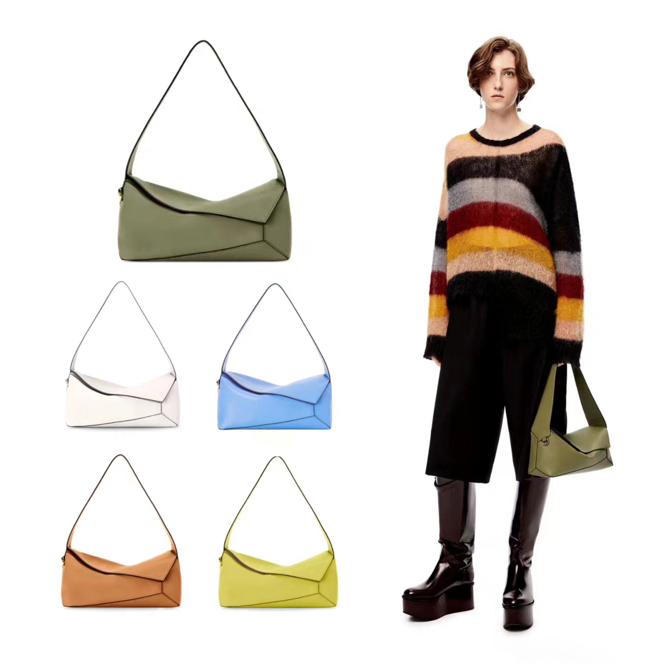 

Top quality hobo puzzle Cross Body Clutch Bag Genuine Leather Totes Vintage handbag purse lady Womens mens mini flap bag Purses luxurys Designer saddle Shoulder Bags, Fuchsia