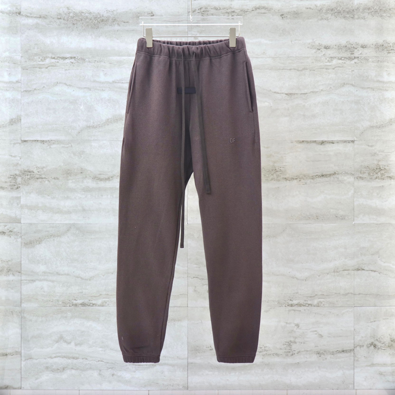 

23ss Autumn Winter USA Cotton Waffle Pants 3D Logo Silicone Logo Trousers Casual Streetwear Drawstring Sweatpants Men Unisex Straight Wide Legs Jogger, Iron grey
