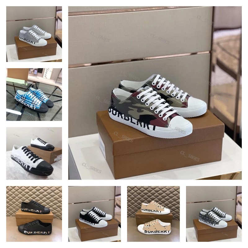 

Designer Men Sneakers Top Quality Casual Shoes Vintage Check Classic Grid Stripes Sneaker Cotton Suede Leather Trainers Canvas Shoe