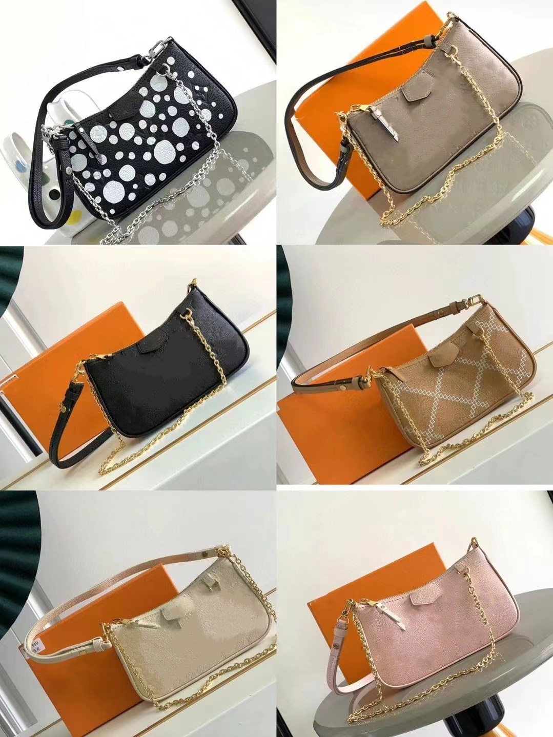 

Easy Pouch Leather Shoulder Bag Luxurys Epi Leather Purses Mini Clutch Crossbody Embossed Flower Chain Handbag Mini Bags M81066 M80349, 000