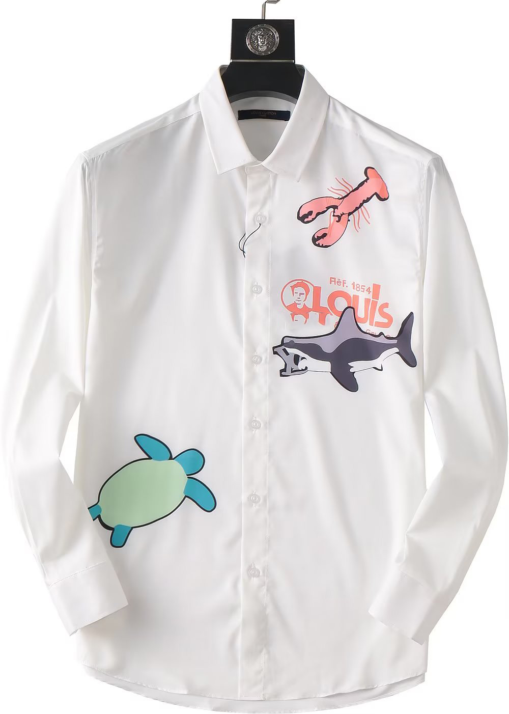 

spring fashion Embroidery shirts shortsleeve high cotton men designer casual shirt asian size s- white color, 002