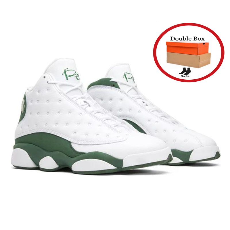 

Jumpman 13 Ray Allen PE Men Basketball Shoes White Green Clover 13S Mens trainers Sports Designer Sneakers 414571-125 Double Box
