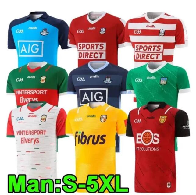 

2023 Limerick Cork Dublin GAA jerseys 22 23 Down Louth Antrim Wicklow MAYO Hurling Derry retro Cork classic home away shirt -3XL, Black