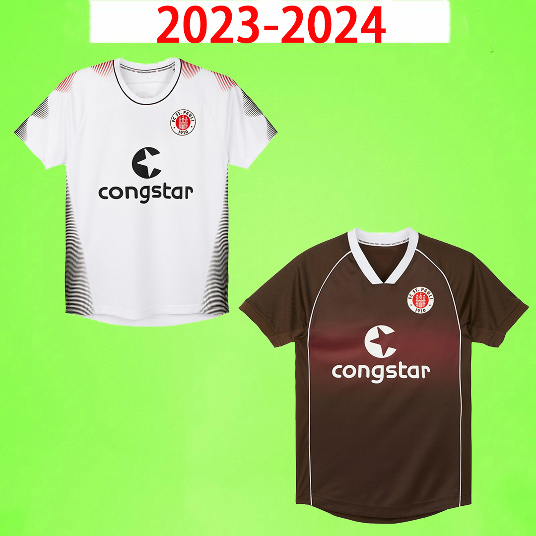 

FC St. Pauli 2023 2024 ST Pauli Soccer Jerseys Home Away ST.Pauli EGGESTEIN IRVINE KYEREH HARTEL SMITH PAQARADA MEDIC 23 24 football shirt black uniforms mens kit kids, 23/24 home