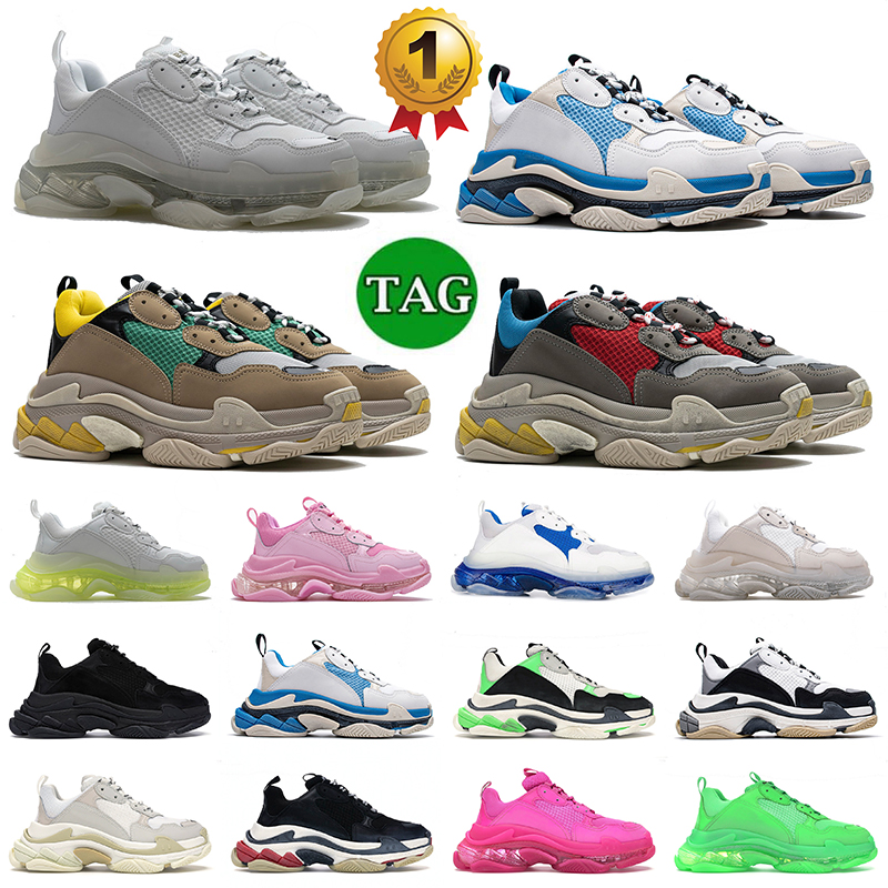 

Designer Triple S Balenciagas Casual Shoes Platform Loafers Sole Clear Old Dad 17fw Paris Trainers For Mens Women Triple-S Triples Sneakers Outdoor Jogging Sports, B12 white white 36-45