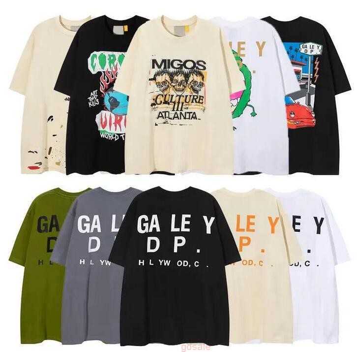 

Galleries Mens T Shirts Washed Distressed Fabric Tees T-shirts Women Designer Galleries cottons Tops Casual Shirt polos Clothes, Camo0