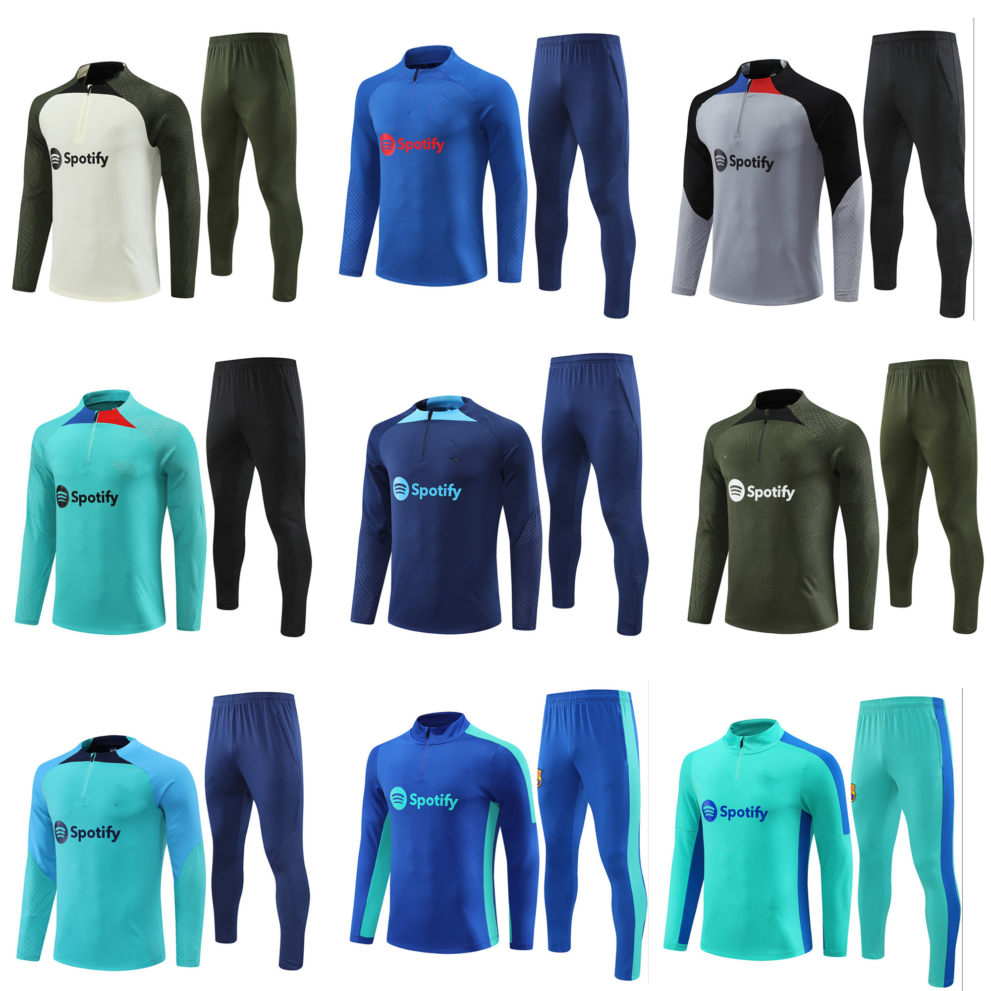 

2023 Barcelonas football tracksuit 23 24 men soccer tracksuit ensemble Barcelonas kids football kit training suit uniform chandal kit, 23/24 home