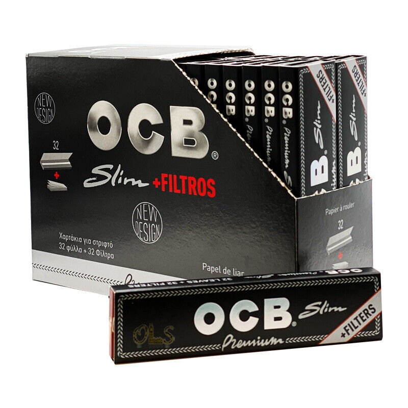 

OCB paper Slim Premium paper and tips king size e-Cig Accessories Size big ocb Cigarette VS Raw Rolling Papers 50 packs