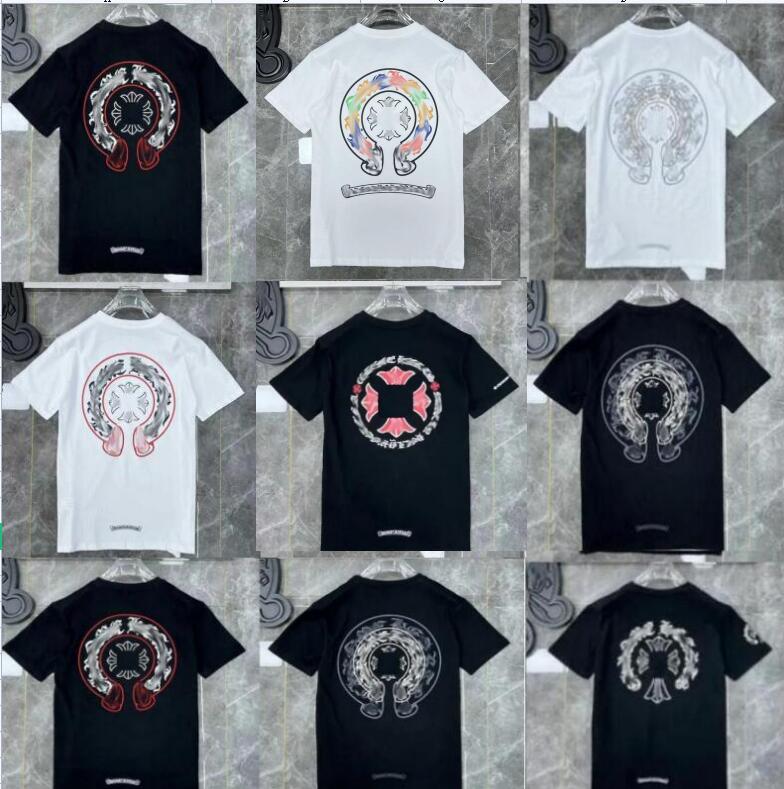 

2023Mens Classic t Shirt Heart Fashion Ch High Quality Brand Letter Sanskrit Cross Pattern Sweater T-shirts Designers Chromes Pullover Tops Cotton Tshirts xr9, A111