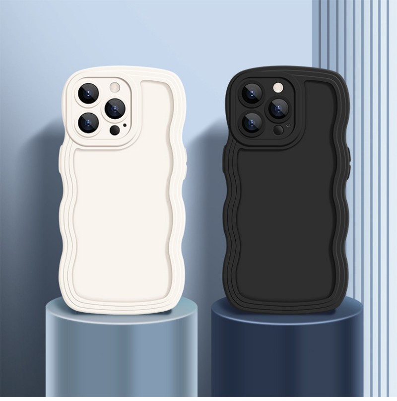 

Wave edge 13promax phone case 14plus full pack 12 minimalist 11 advanced anti drop silicone soft, Mix colors