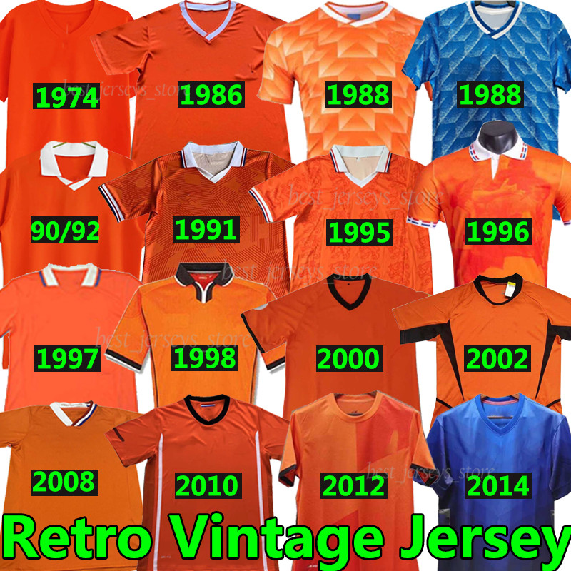 

1988 Van Basten Retro Soccer Jerseys 1997 1998 1994 Holland BERGKAMP 1986 90 92 95 96 97 98 12 14 Gullit Rijkaard DAVIDS 2002 2010 classic Vintage Jersey football shirts, 1991