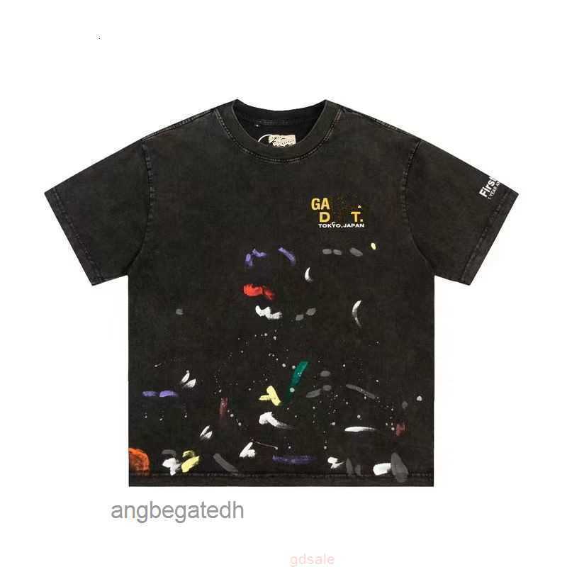 

T-shirts Designer Men's Galleries t Shirt Angel Brand Net Red Retro Galerys hoodie Men and Women Short-sleeved Galilee Printed 23, Black