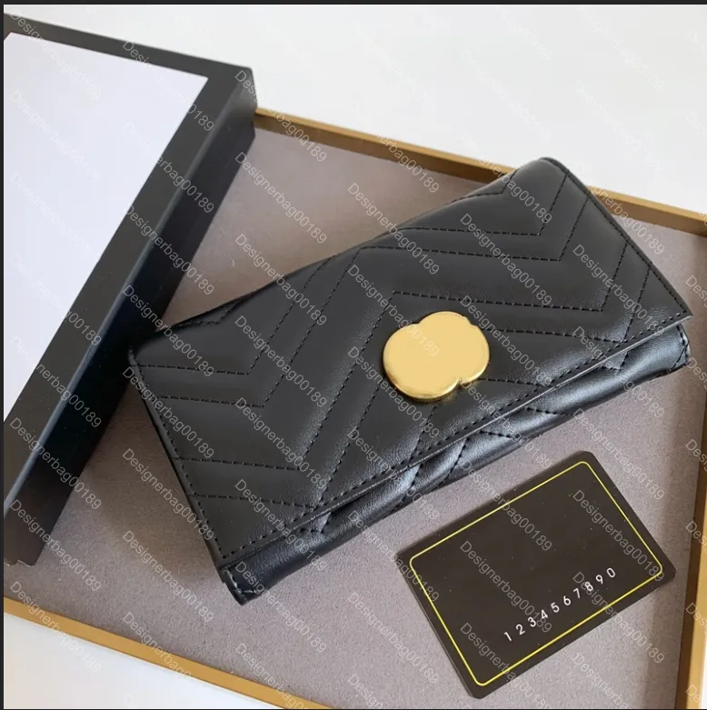 

Leather wallet designer purse Marmont card holder short long wallet clutch bag coin purse
