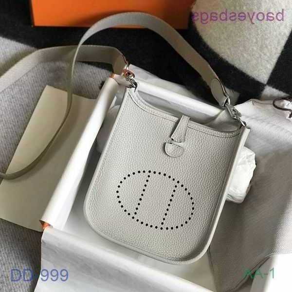 

Designer Bag 2023 Tote Evelynbag Bags h Small Real Leather Genuine Casual Cowhide Hollow Out Litchi Pattern Shoulder Crossbody Women's 19cm With Logo 2TJ4