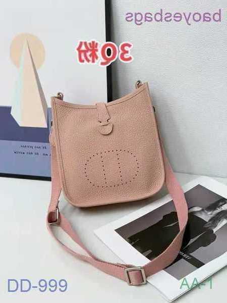 

Designer Bag Evelynbag 2023 h Tote Family Mini Crossbody Top Layer Cowhide Litchi Pattern Bucket Bags Women's 437z 2 With Logo 67W4