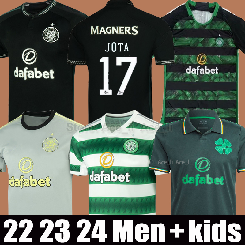 

23 24 Celtic away soccer jerseys KYOGO JOTA AJETI 2023 2024 Mens Kids ABADA MCGREGOR TURNBULL STARFELT CARTER-VICKERS THIRD JUNIOR INFANT football shirt kit, 22-23 kids home
