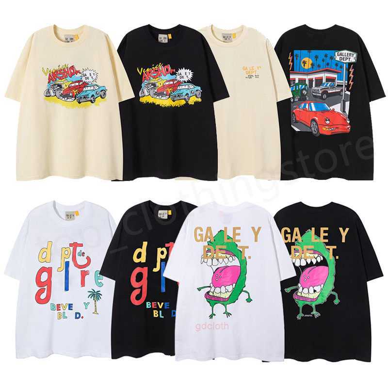 

Designer Galleries Tee T shirts Mens Summer Crew neck leisure hip hop Short sleeves Cottons Cartoon print Luxurys t for women Size S-XL