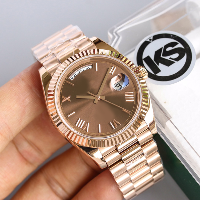 

day DATE-mens watch 18K automatic caijiamin 40mm 904L stainless steel strap sapphire With diamond hidden folding buckle 36mm watches waterproof Dhgate u1 jason 007, 16