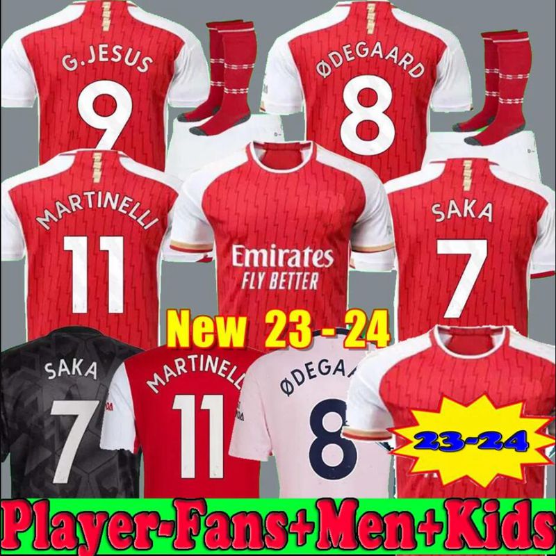 

23 24 SAKA ARsen soccer jerseys SMITH ROWE G.JESUS SALIBA Fans Player version ODEGAARD MARTINELLI 23 24 NKETIAH football kits shirt Men Kids boys sets uniforms, 23/24 away