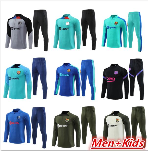 

2023 2024 Barcelona TRACKSUIT Camisetas de soccer Jerseys training suit FERRAN PEDRI 22/23/24 Half Zip Barcelona men and kids SET barca tracksuit outfit, Yellow