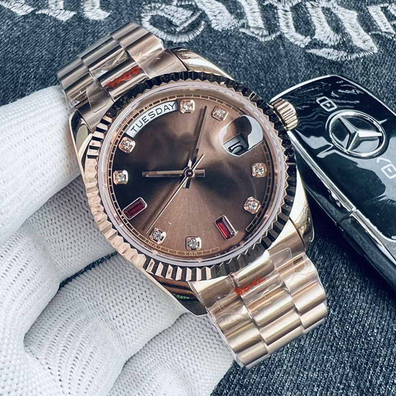

Mens watch With diamonds Date High quality 40mm Womens Watches 2813 Automatic Movement full Stainless Steel Watch waterproof Luminous montre de luxe, Sapphire