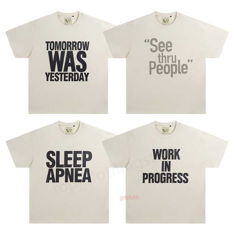 

Designer galleries Tee T shirts Mens women T-Shirt Summer Short sleeves Fashion Leisure tops Cottons Funny letter print Casual Clothing Size S-XL