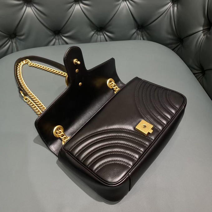 

12A Designer Handbags Women Marmont Heart bag 26cm Genuine Leather Heary Hardware Chain shoulder Bags Fashion Female Crossbody Flap Messenger Purse Handbag, Purple