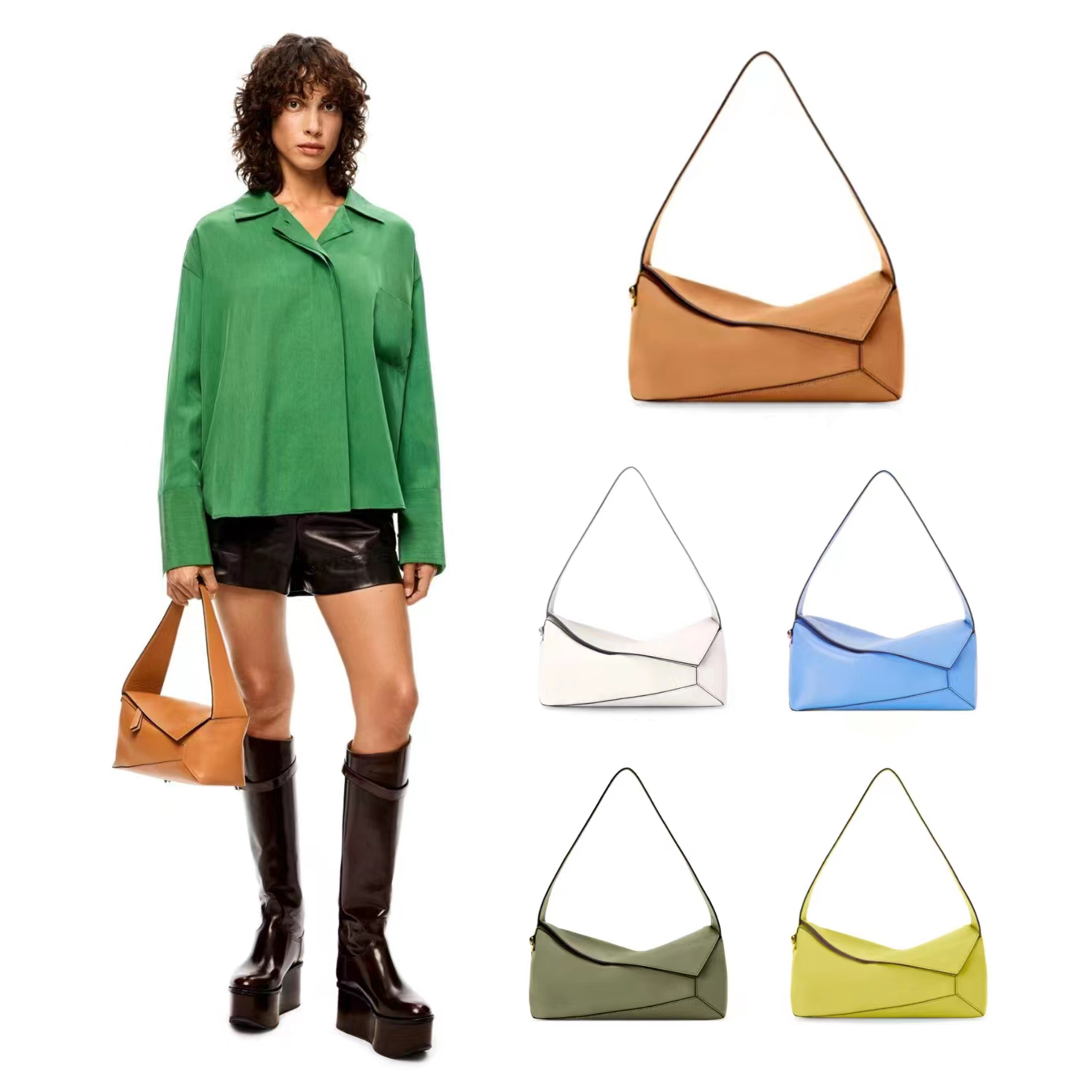 

puzzle hobo Genuine Leather Cross Body Clutch Bag Evening Mirror quality satchel Womens bag strap handbag mens Totes saddle luxurys Designer fashion Shoulder Bags, Fuchsia