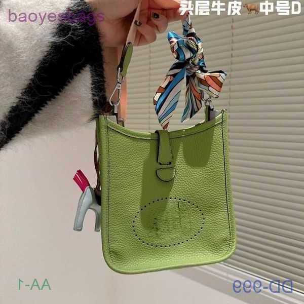 

Designer Bag 2023 High Evelynbag Layer End Bags Top Cow Bucket Women's Totes with Lychee Pattern h Hollow Out Single Shoulder Cross Pcx0 With Logo D9B6