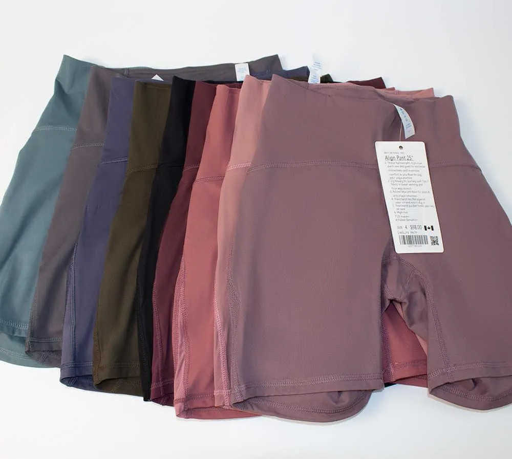 

Lulus Yoga Outfits Suit Align Women's Sports High Waist Yoga Shorts 4-point Pants Running Fitness Underwear Workout Leggings Bikers shorts, Fost blue