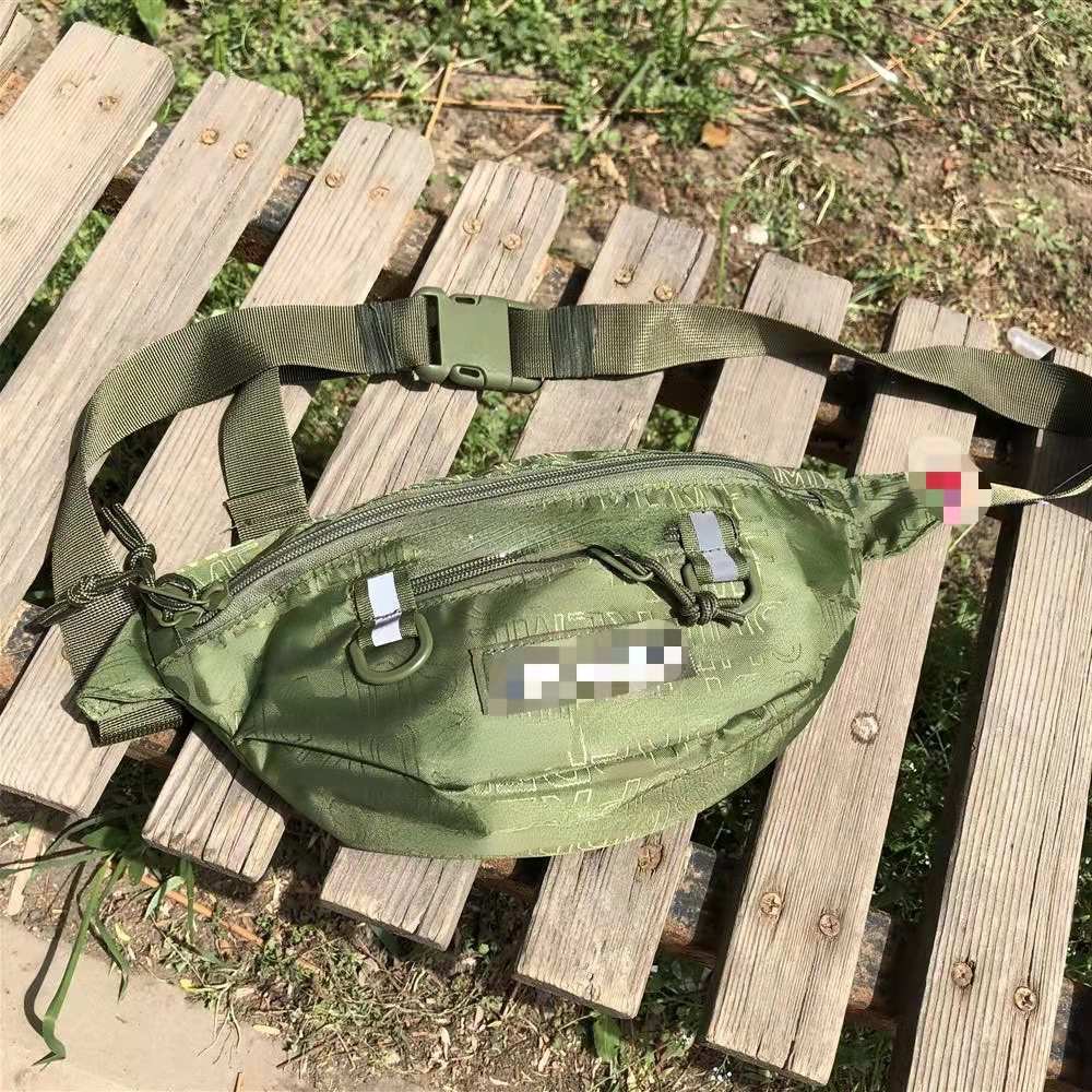 

Quality Trendy Sports Chest Bag Reflective Stripe Obscure Letter Waist Bags Shoulder Messenger Bag Men and Women Couple Gym Bags, 30*15*8cm