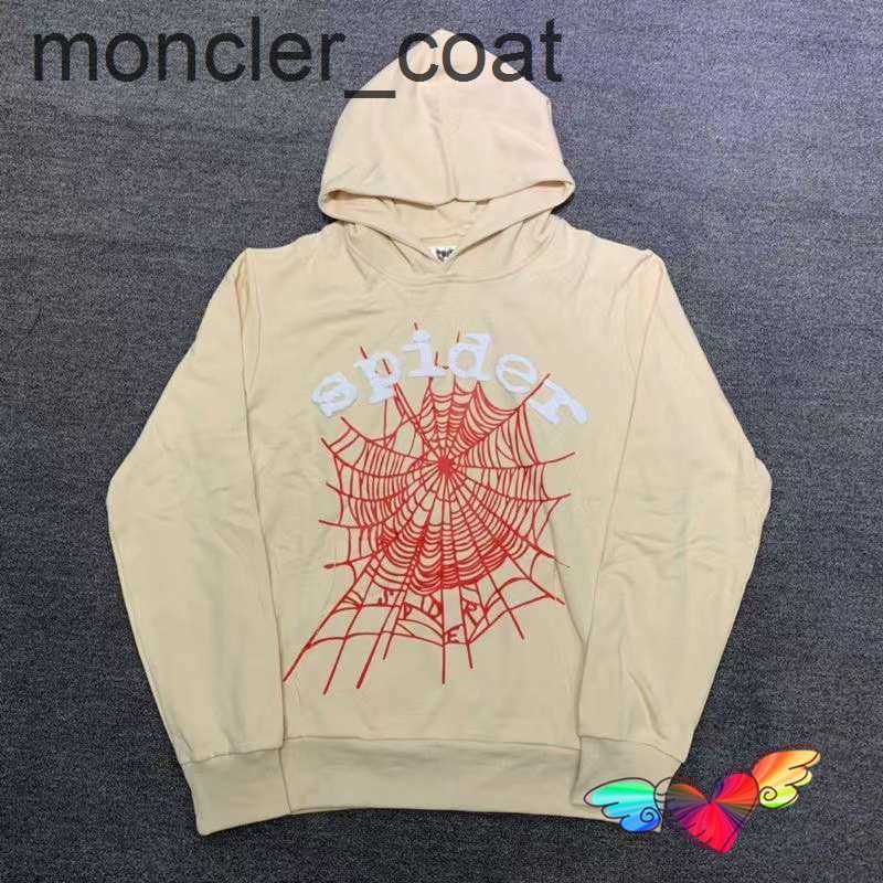 

Men's Hoodies Sweatshirts Khaki Young Thug Spider Hoodie Men Women 1 White Foam Print Red Cobweb Sp5der Hip Hop 555555 Pullovers Sweatshirts0u22