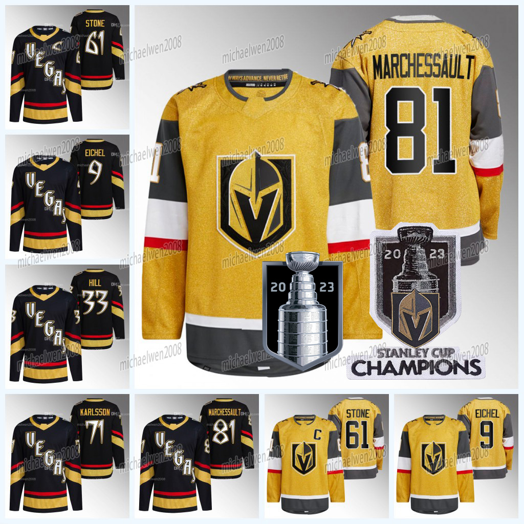 

81 Jonathan Marchessault Golden Knights Jersey Vegas 2023 Stanley Cup Champions VGK Mark Stone Jack Eichel Amadio Alec Martinez Nicolas Hague William Karlsson, White(no patch)