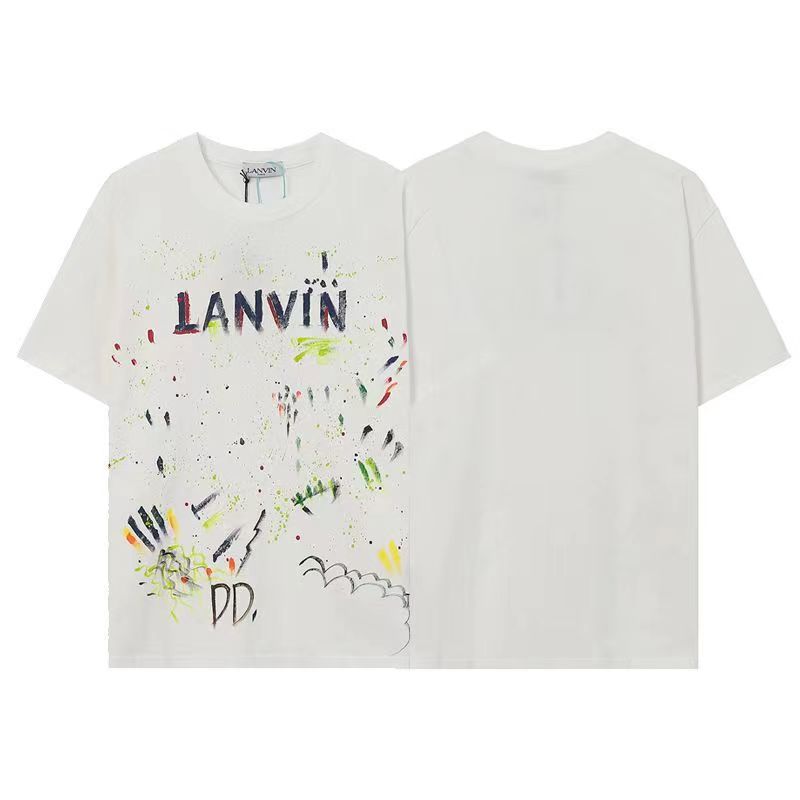 

LANVIN V ove FPG Galler Men's and women's T-shirts couple's T-shirts street trend T-shirt designer's T-shirt
